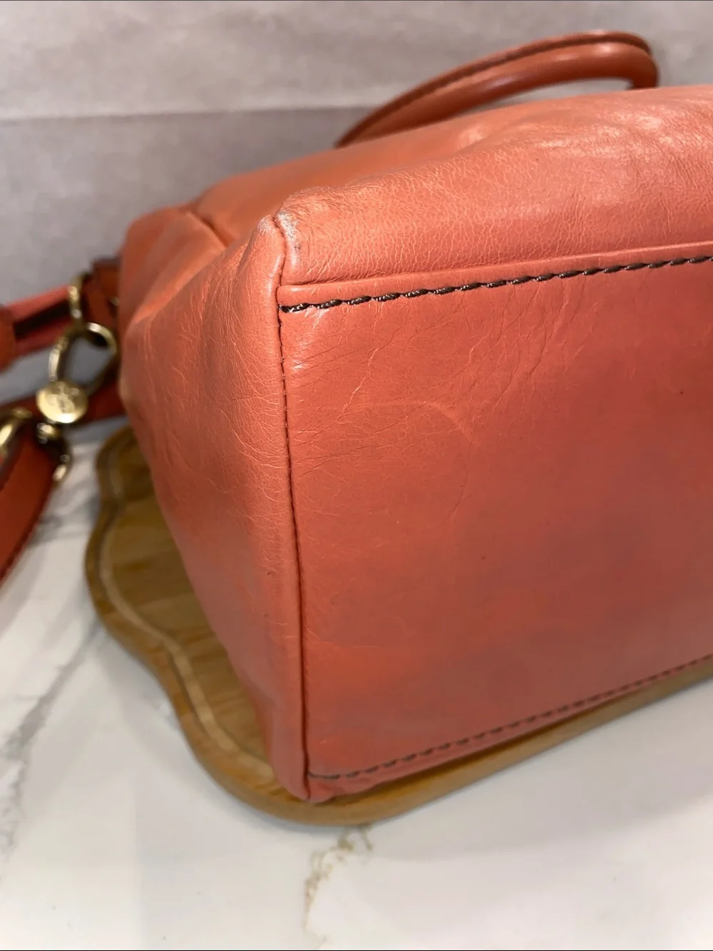 Hobo Sheila Leather Top-Handle Satchel crossbody- Cherry Blossom